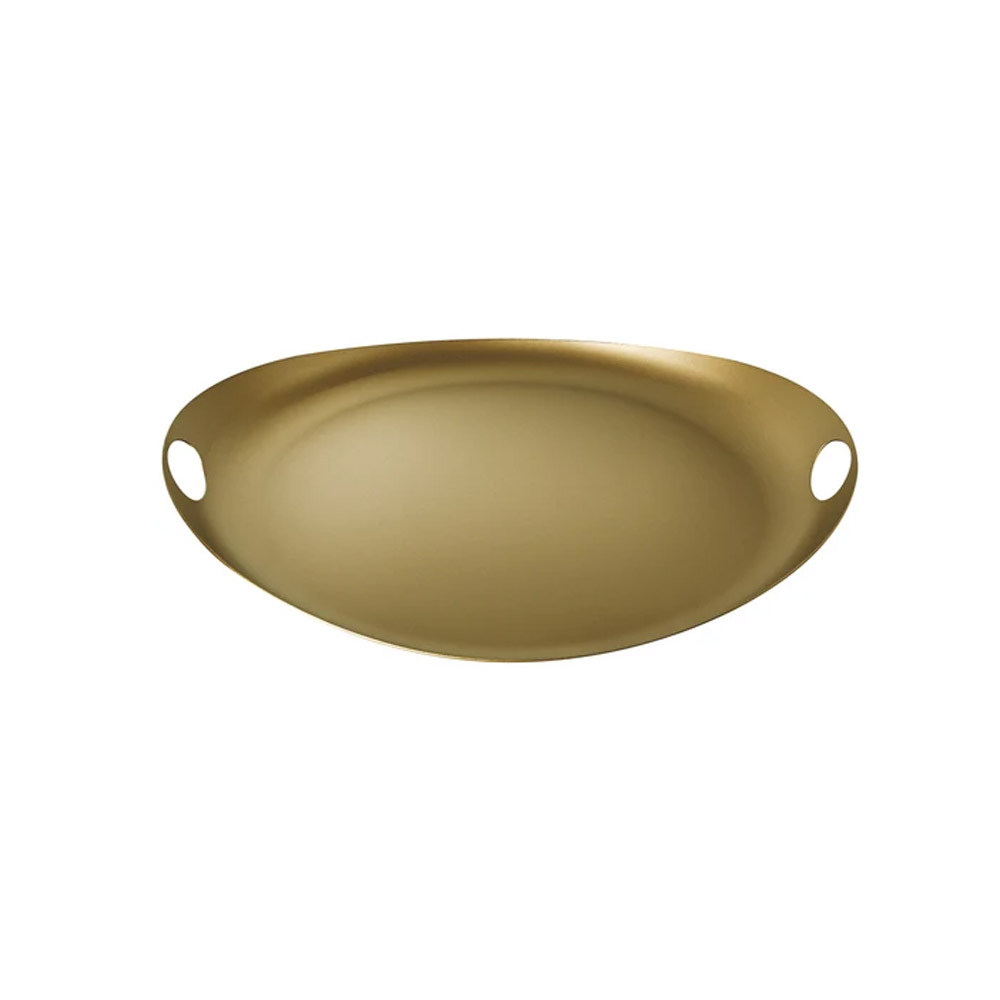 0722020590476-1 Mepra Atmosfera Saturno Gold Small Serving Tray - Image 1