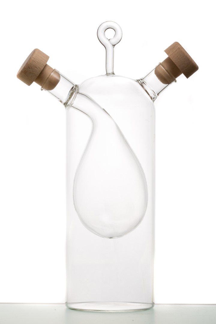 0800224 Gio Oliera Clear Glass Oil & Vinegar Dispenser - Image 1