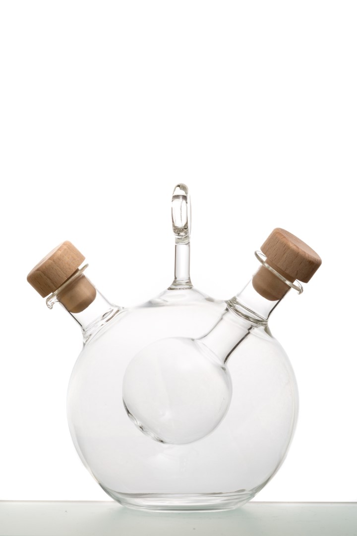 0800225 Gio Oliera Round Glass Oil & Vinegar Dispenser - Image 1