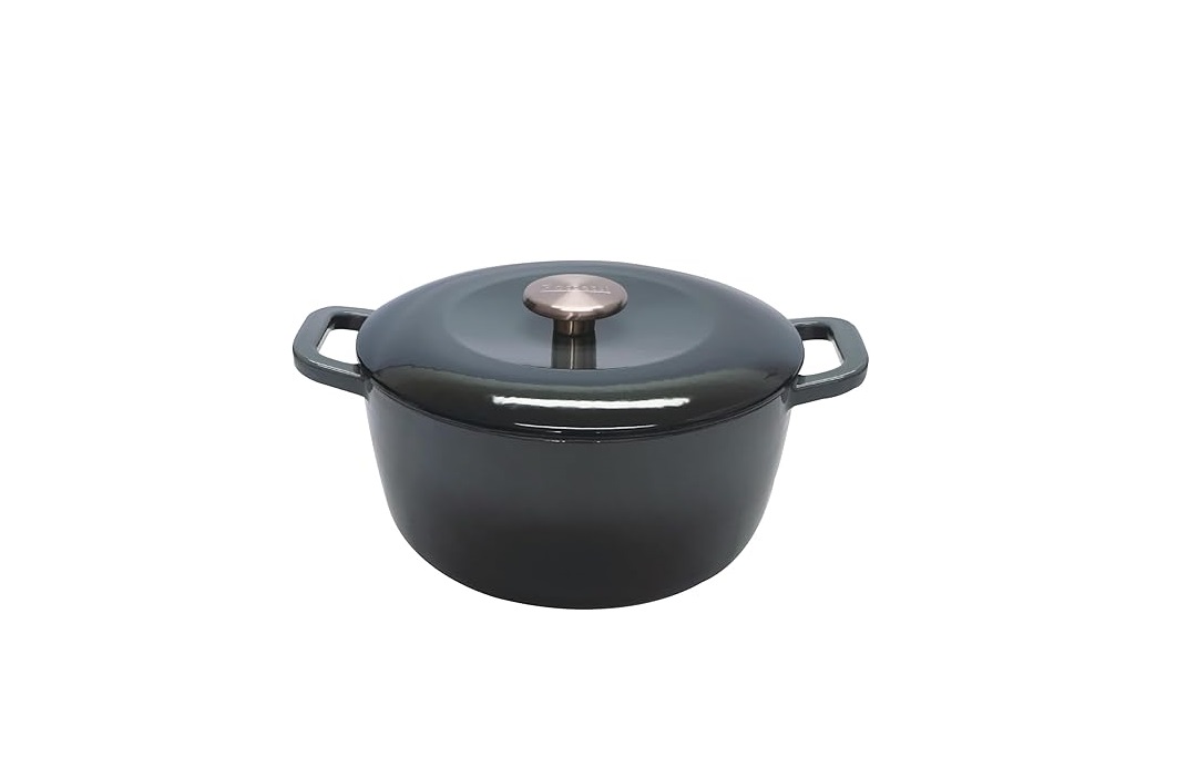 1106 Rossetti Gusto Highgrove Grey Cast Iron Round Casserole Dutch Oven (24cm) - Image 1