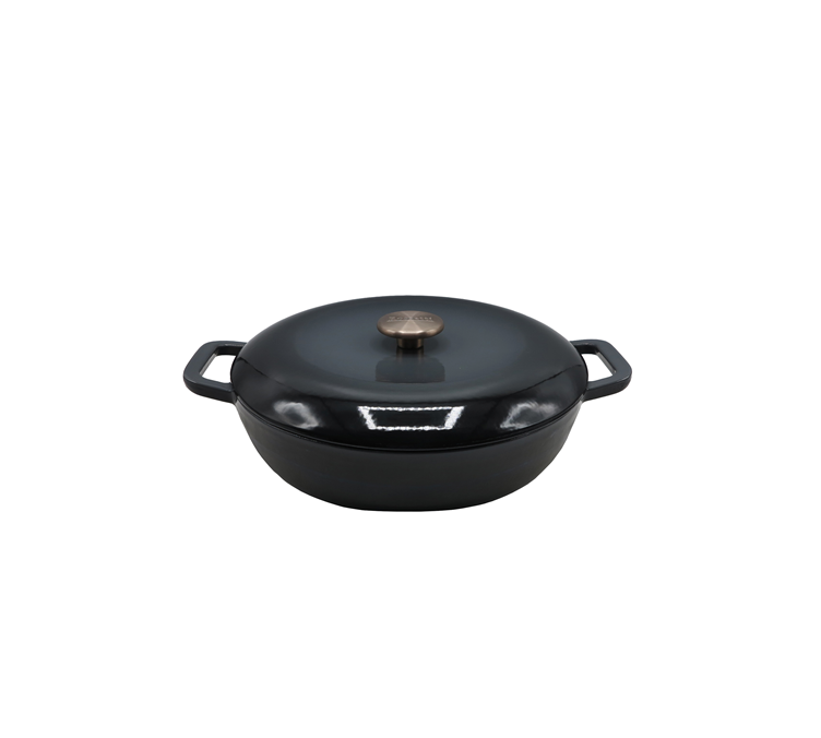 1109 Rossetti Gusto Highgrove Grey Cast Iron Shallow Casserole Dutch Oven (30cm) - Image 1
