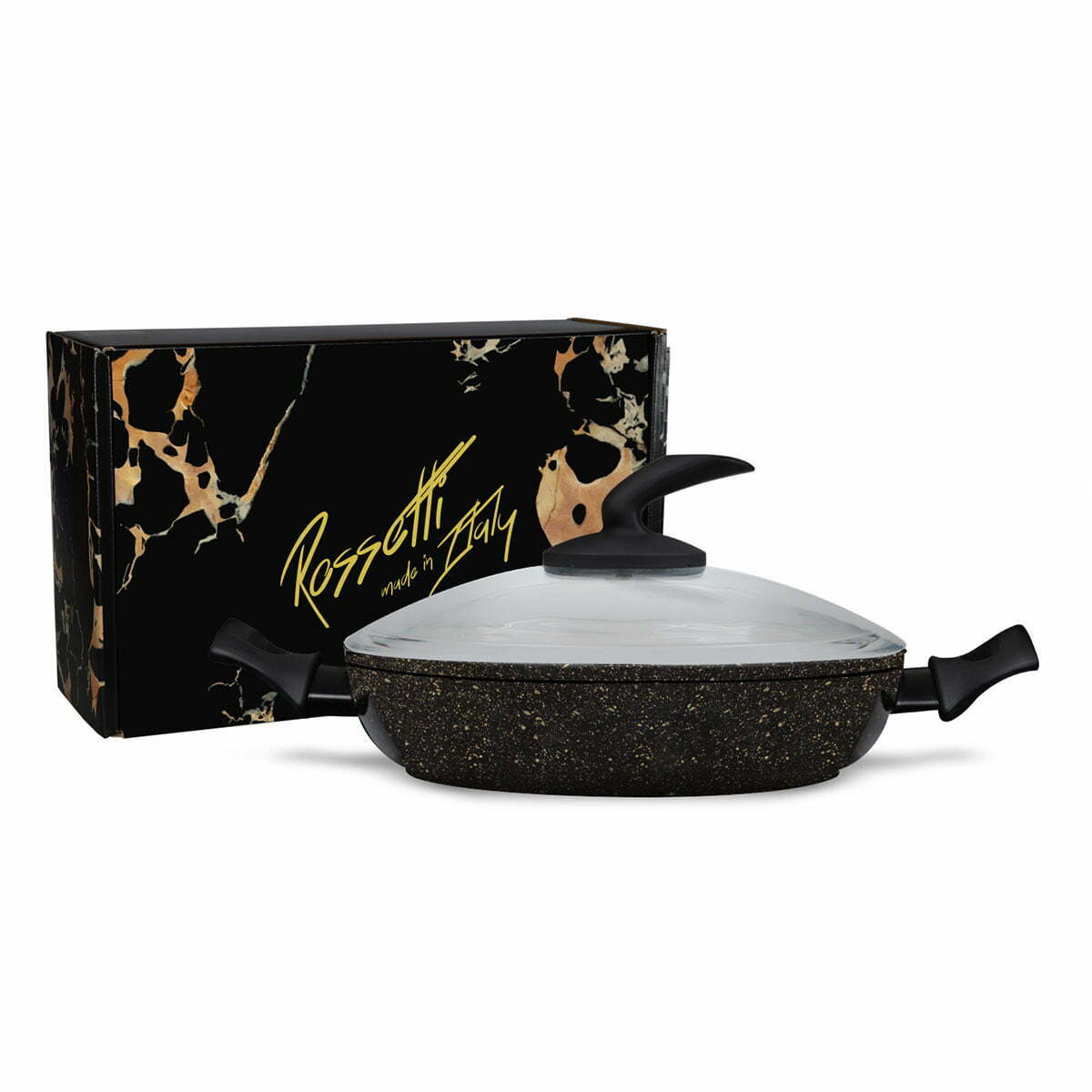 1553 Rossetti Black & Gold Casserole (28cm) - Image 1