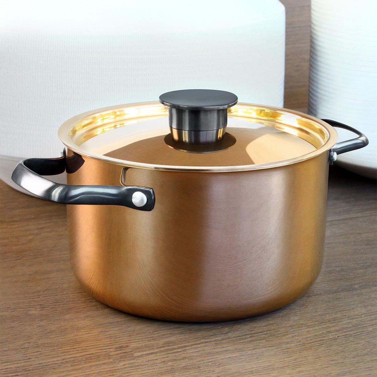 1822 Rossetti Agostini Rose Gold Stainless Steel Casserole (24cm) - Image 1