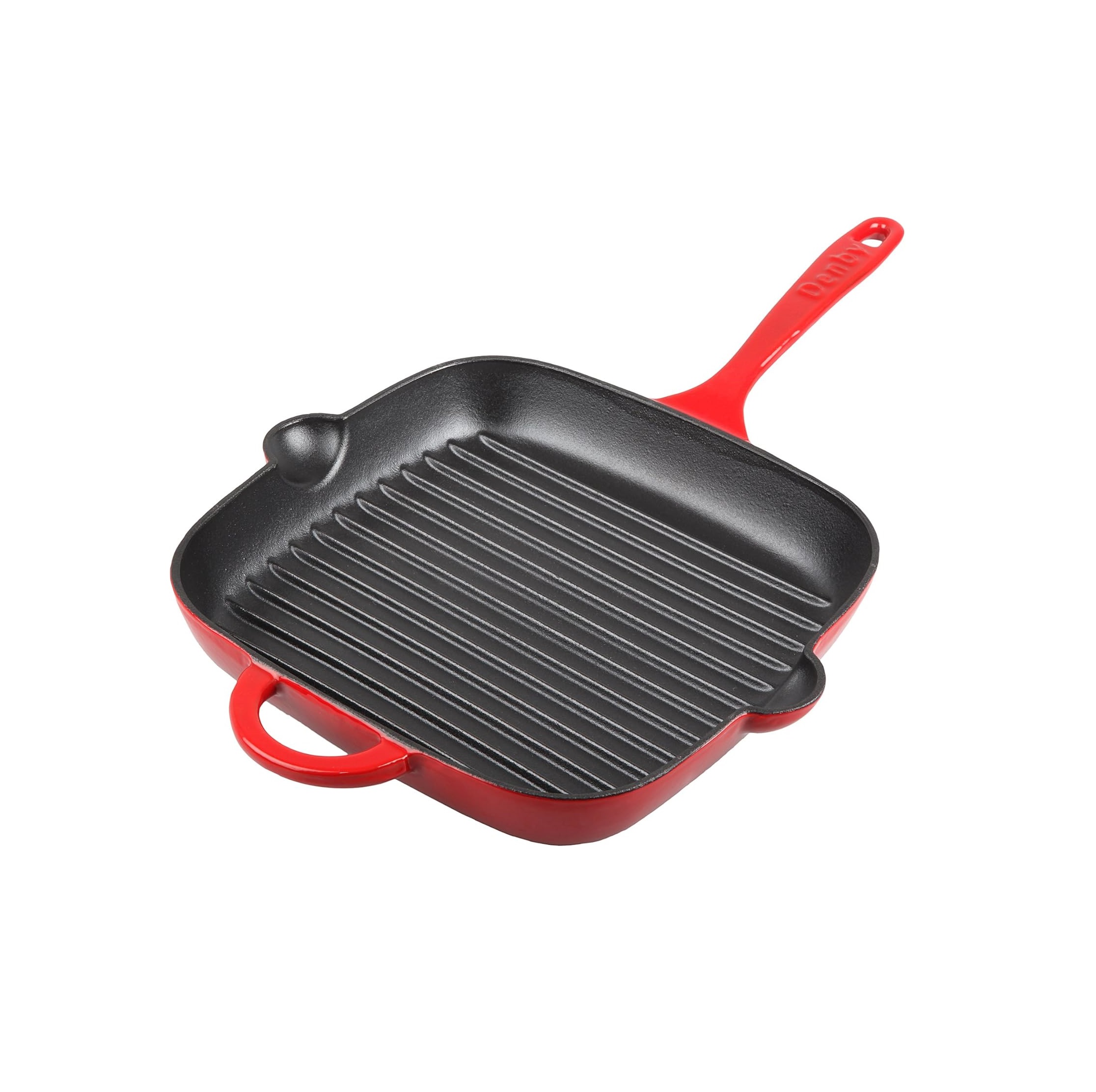 193013775 Denby Pomegranate Cast Iron Grill Pan (25x29x4cm) 1650ml - Image 1