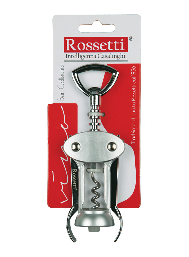 2175 Rossetti Domo Grey Winged Wine & Bottle Opener Corkscrew - Image 1