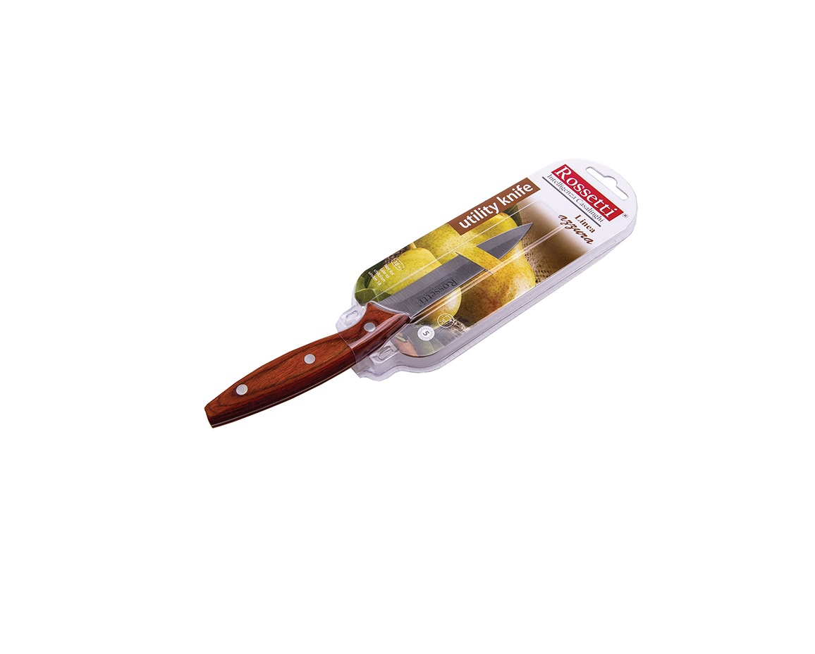 # 2186 - AZZURA - 13cm (8_) Utility Knife - Wood Rossetti Azzura Wood Utility Knife (13cm) - Image 1