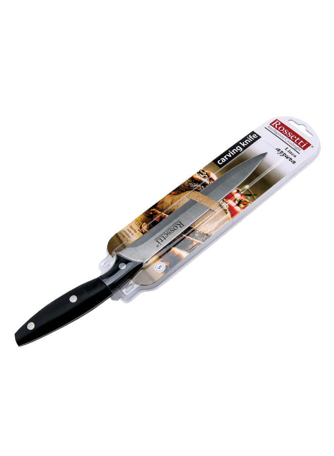# 2190 - AZZURA - 20cm (8_) Carving Knife - Black Rossetti Azzura Black Carving Knife 20cm - Image 1