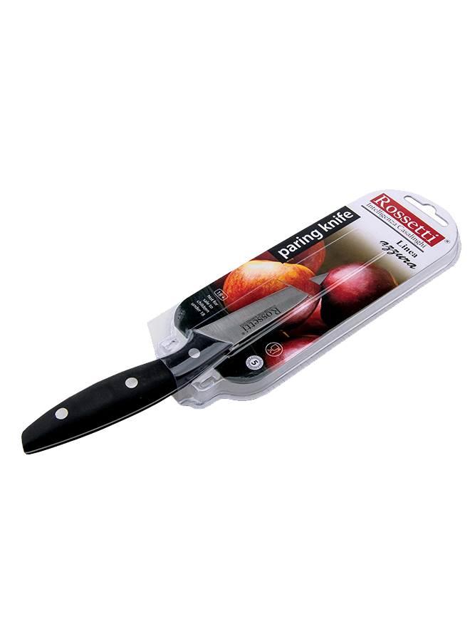 # 2195 - AZZURA - 8cm (3_) Paring Knife - Black Rossetti Azzura Black Paring Knife (8cm) - Image 1