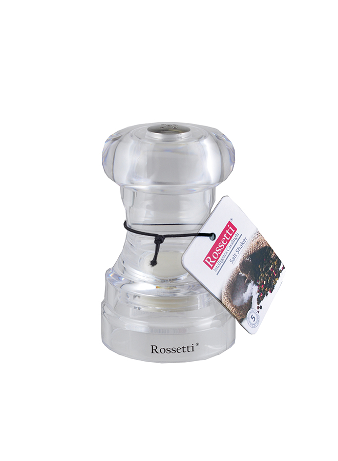 # 2208 - 10cm Acrlic Salt Shaker Rossetti Clear Acrylic Salt Shaker - Image 1