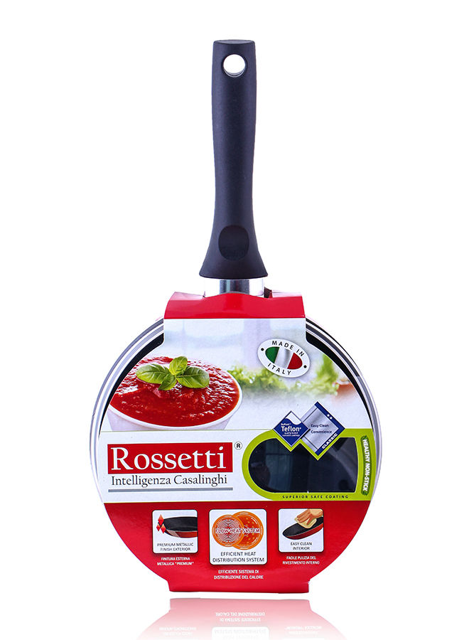 3 - Saucepan 20cm - Art Code 1303 Rossetti Rosso Red Saucepan with Glass Lid (20cm) - Image 1