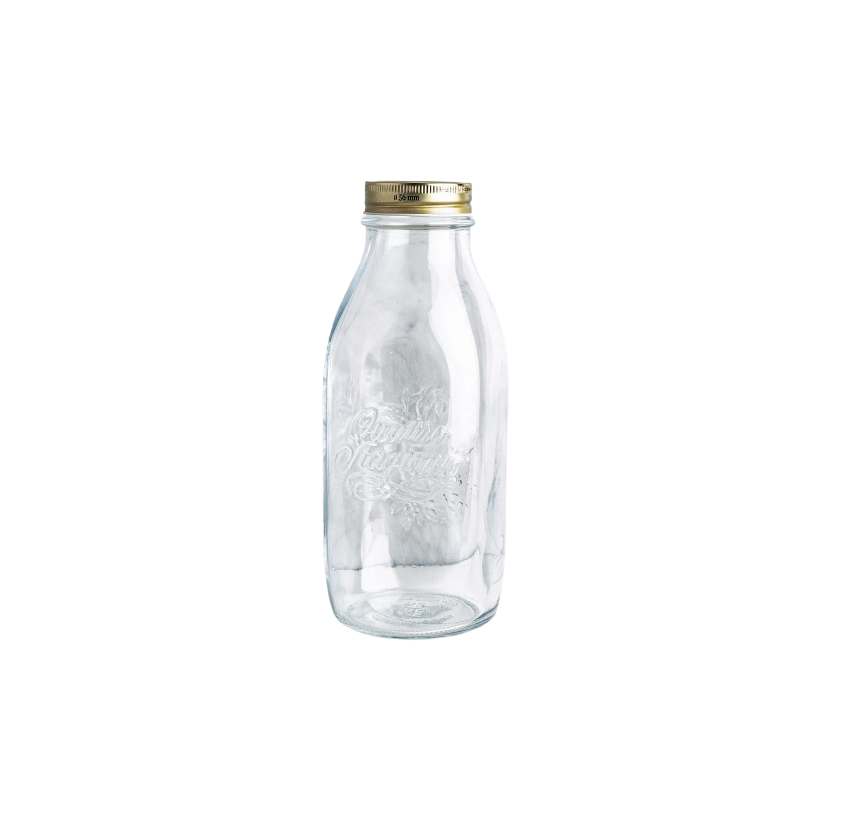 365600MDE121990 Quattro Stagioni Glass Mason Bottle 1L - Image 1