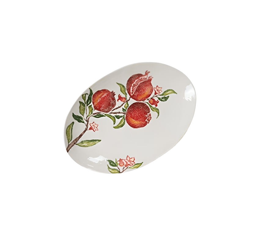 6954 Rossetti Pomegranate Oval Serving Platter (48x33cm) - Image 1