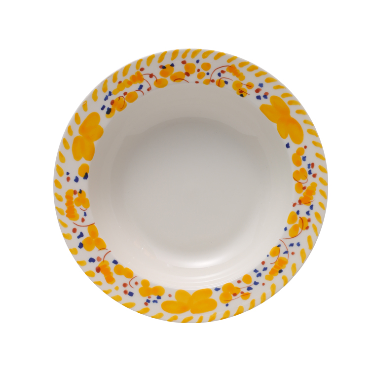 C140-4 Rossetti Primerose Yellow Ceramic Pasta Bowl (9 Inch) - Image 1