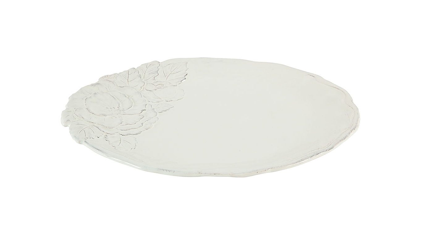 E23PT-6@B Virginia Romantica White Rose Dinner Plate (30 x 26) - Image 1