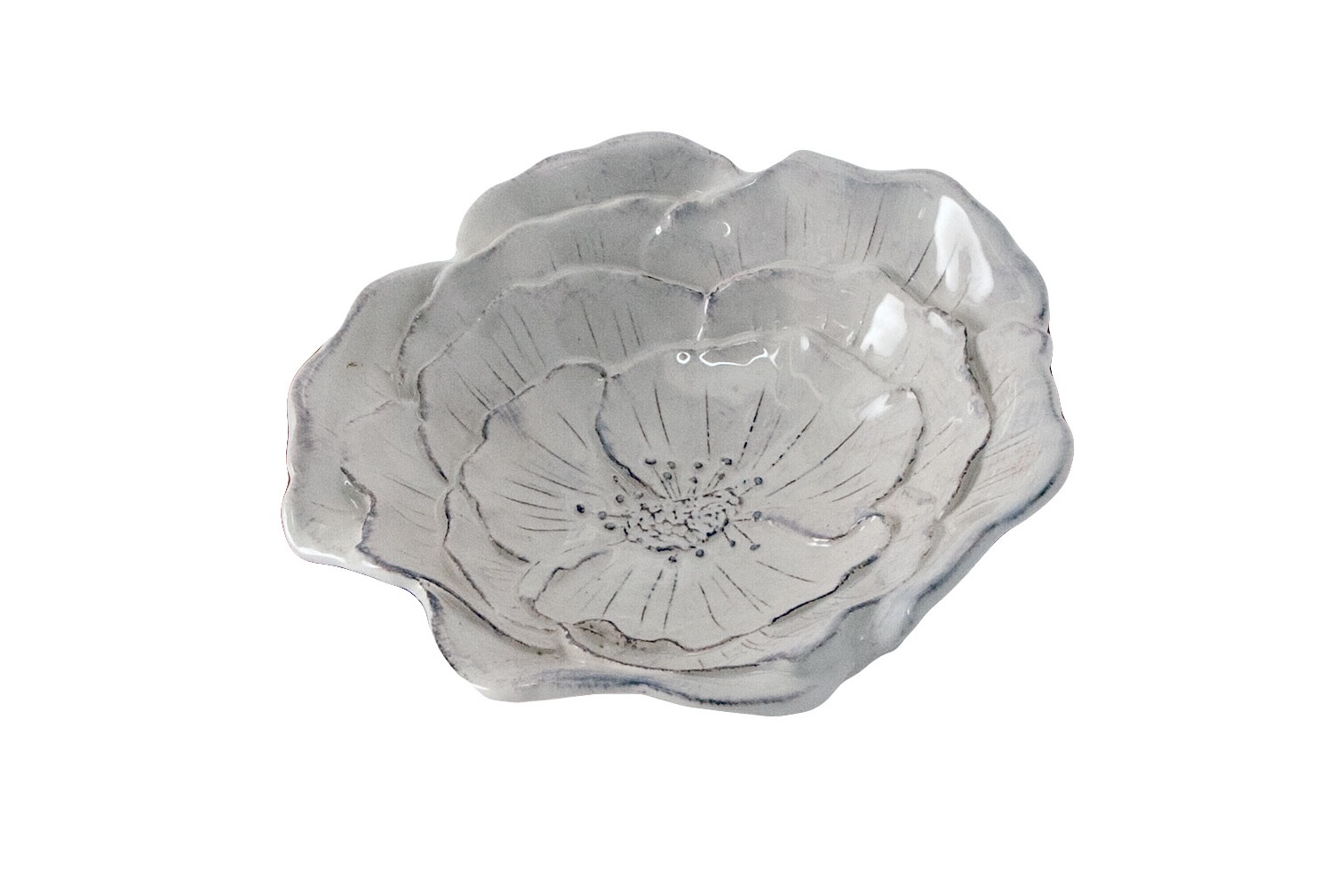F230BL-1@B Virginia White Ceramic Rose Bowl (22cm) - Image 1