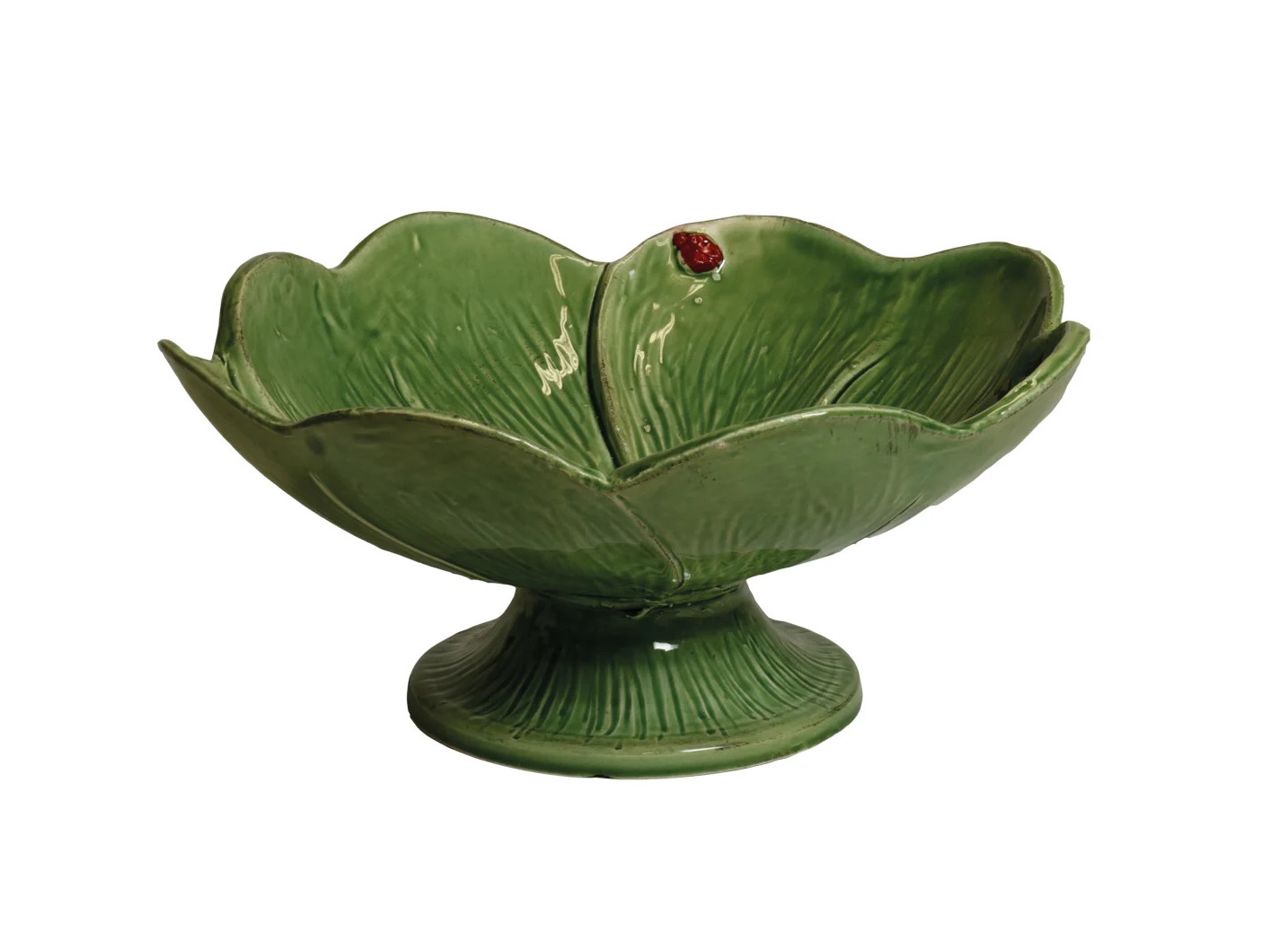 J150OR-1@V Virginia Green Clove Footed Ceramic Serving Bowl (30x14cm) - Image 1