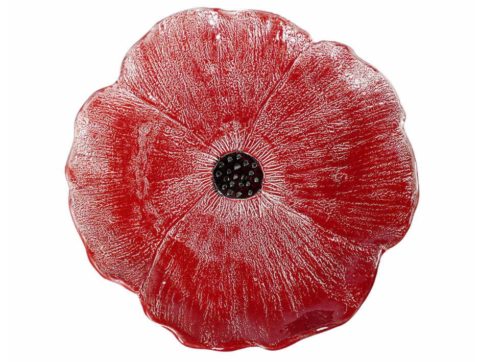 K21PT-4@R Virginia Red Poppy Ceramic Plate (22cm) - Image 1