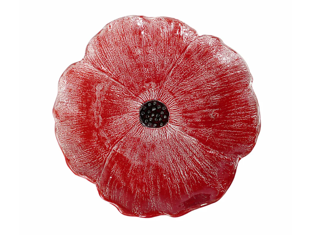 K22PT-4@R Virginia Red Poppy Ceramic Side Plate 16cm - Image 1