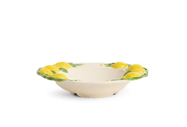 LMN03 Lemon Collection Ceramic Pasta Bowl (28cm) - Image 1