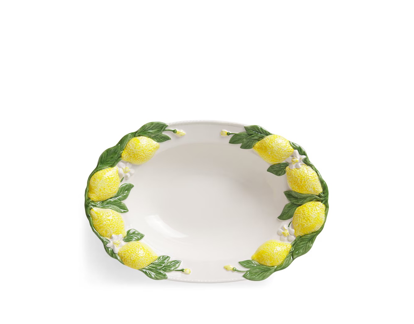 LMN04 Lemon Collection Ceramic Oval Serving Platter (38x26cm) - Image 1