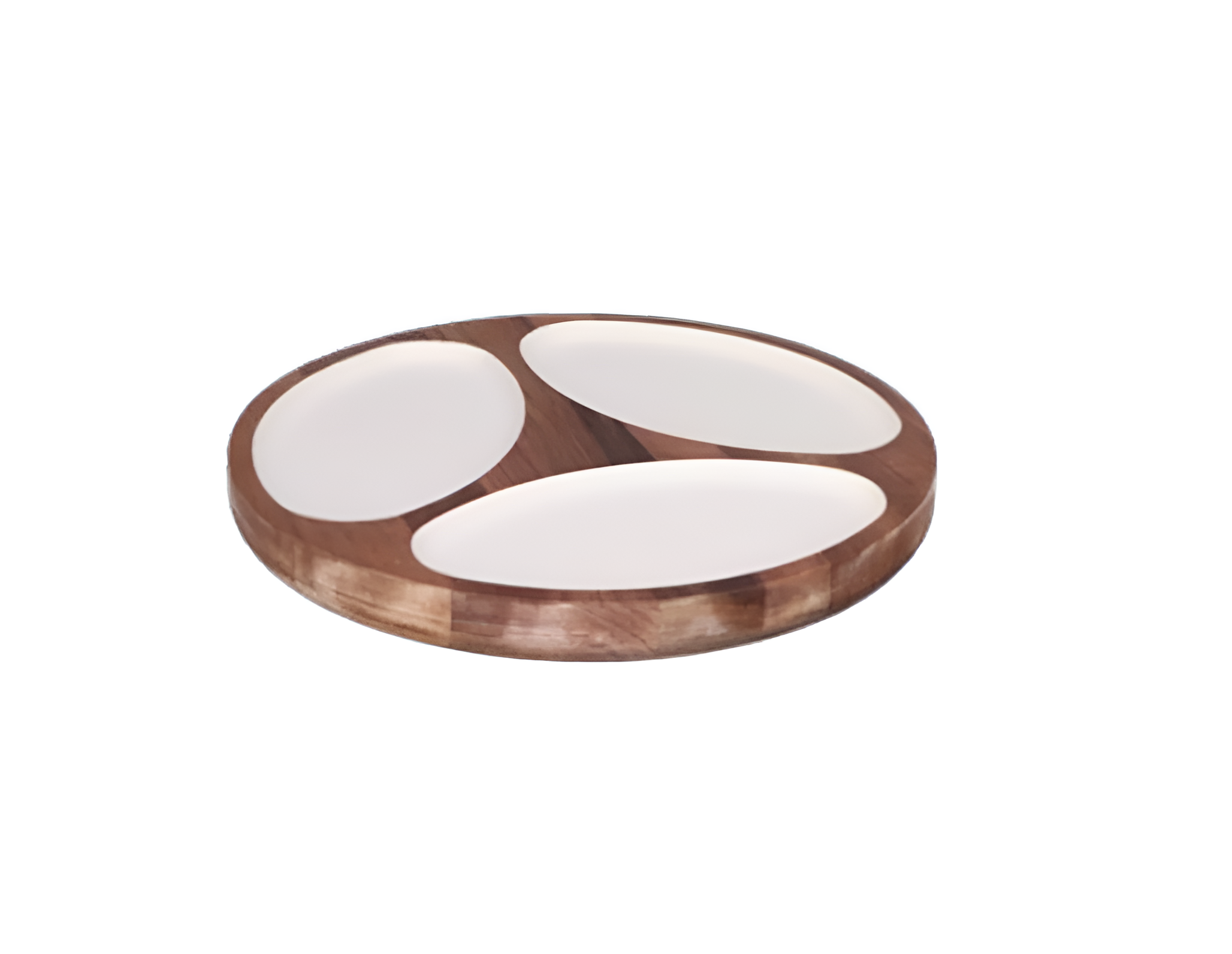 P005400010 Libeccio Wood Mezze Serving Dip Platter (30.5x30.5x3cm) - Image 1