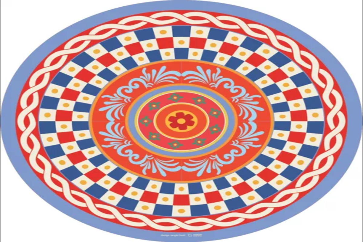 SESSICTOVAGR Arancine Agrigento Round Placemat (35cm) - Image 1