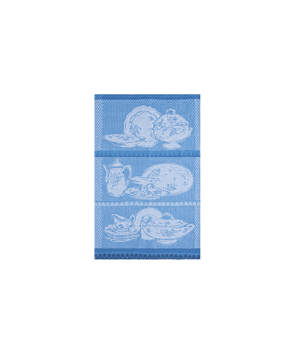 T70-7129302-030-O001-CKE Anciennes Blue Tea Towel (50x75cm) (1Pc) - Image 1