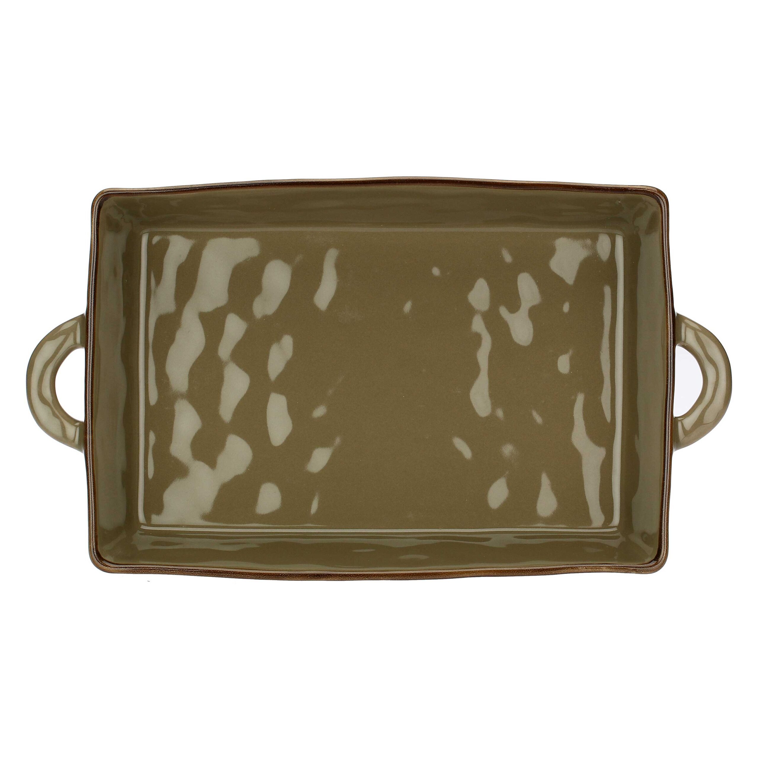 U20158596U03-01 Concerto Brown Stoneware Oven Dish (38x22x7.5cm) - Image 1