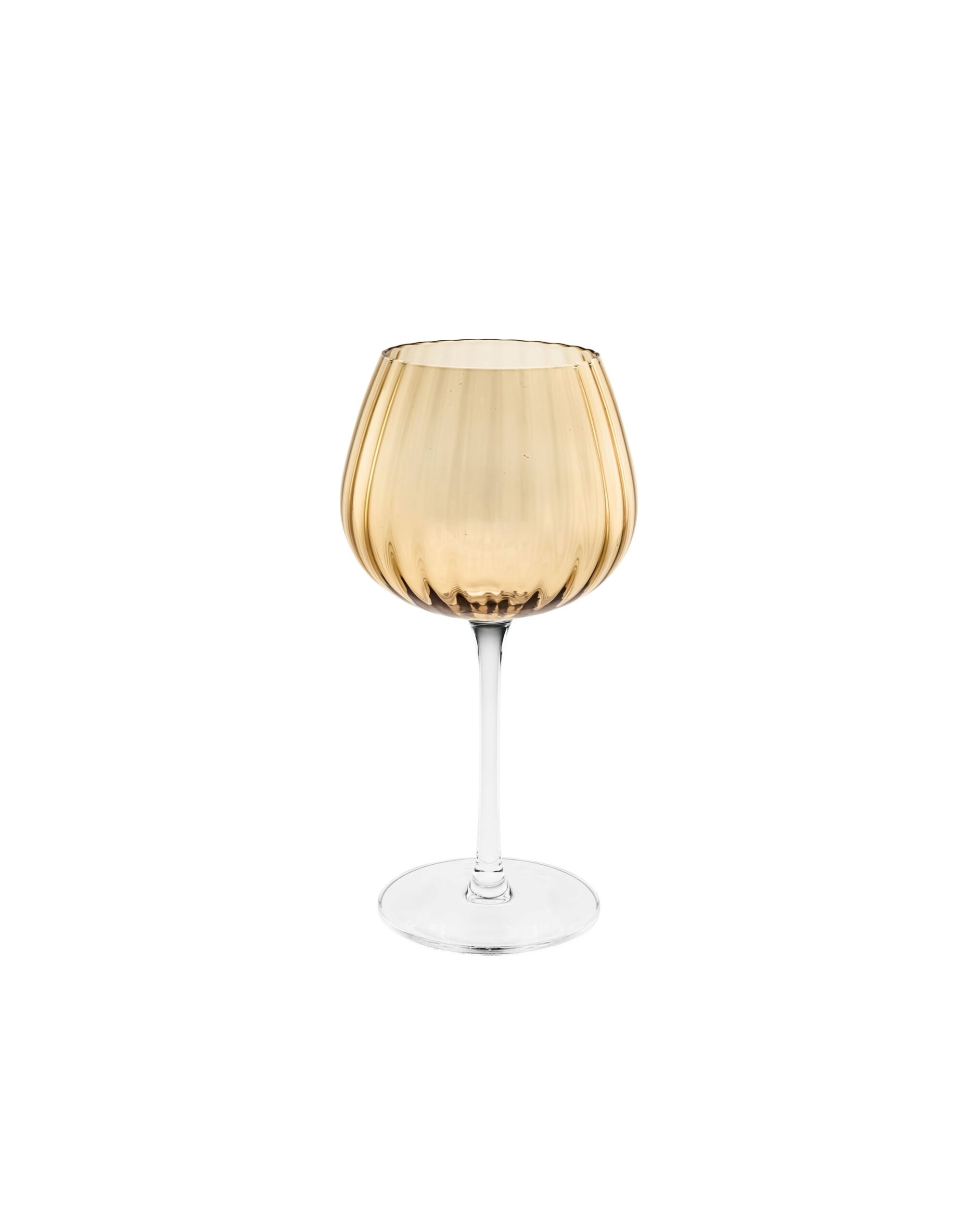 U20177611N24 Prismia Amber Goblet Drinking Glass 460ml - Image 1