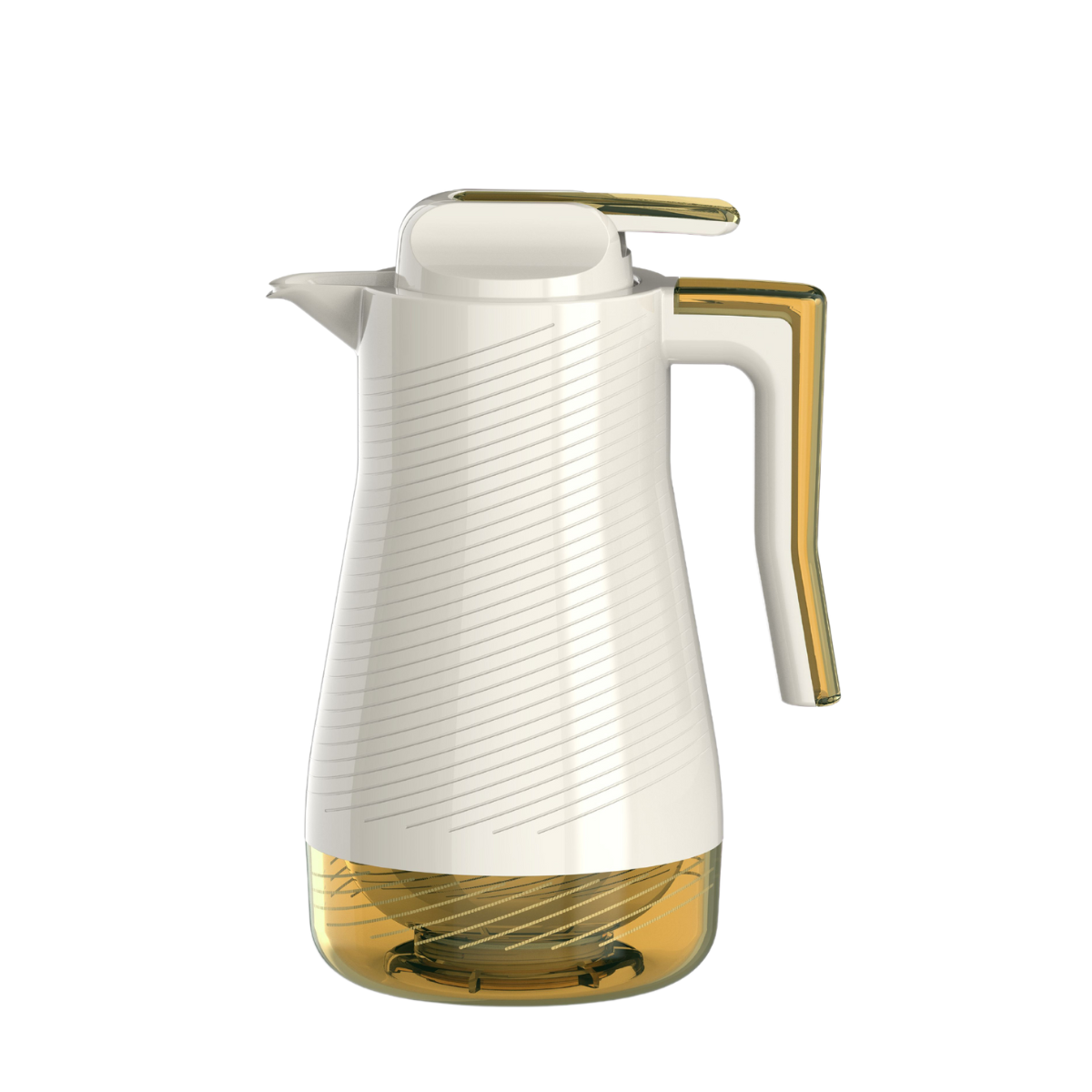 VF-001 Via Veneto Safari White Amber Thermos Vacuum Flask 1L - Image 1