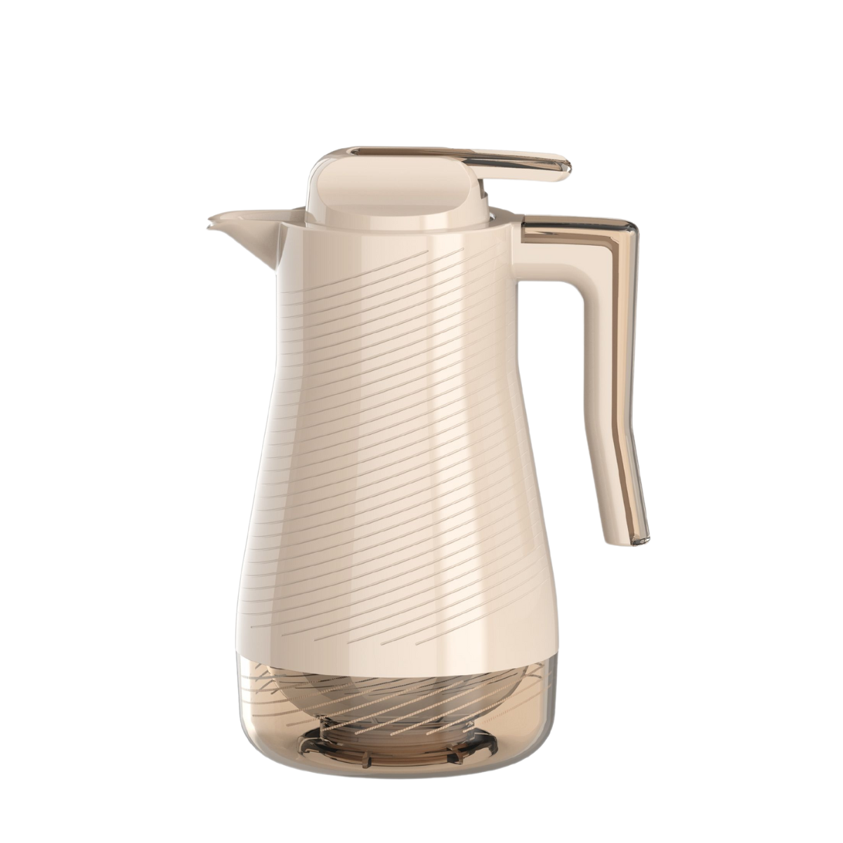 VF-004 Via Veneto Safari Grain Brown Thermos Vacuum Flask 1L - Image 1